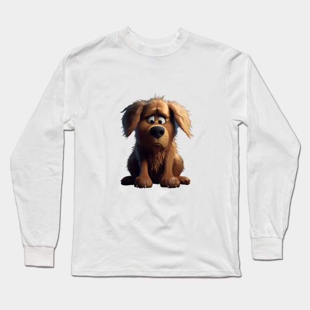 Guilty Lilly Cartoon Long Sleeve T-Shirt by goldenretriever_lilly